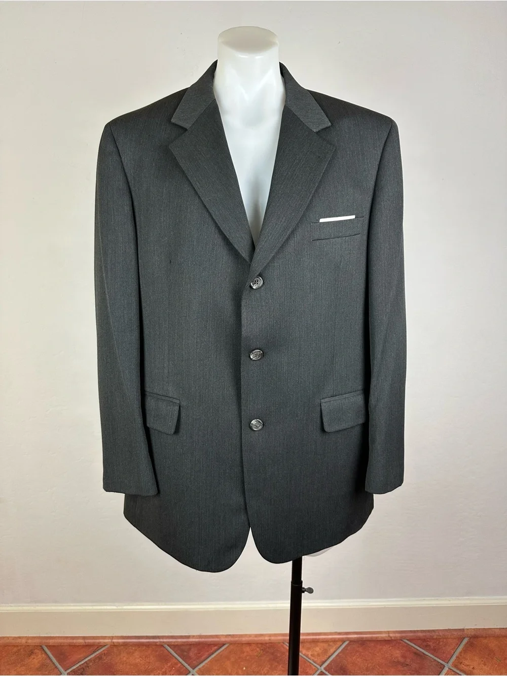 Brooks Brother’s Worsted Wool Blazer in Dark Charcoal